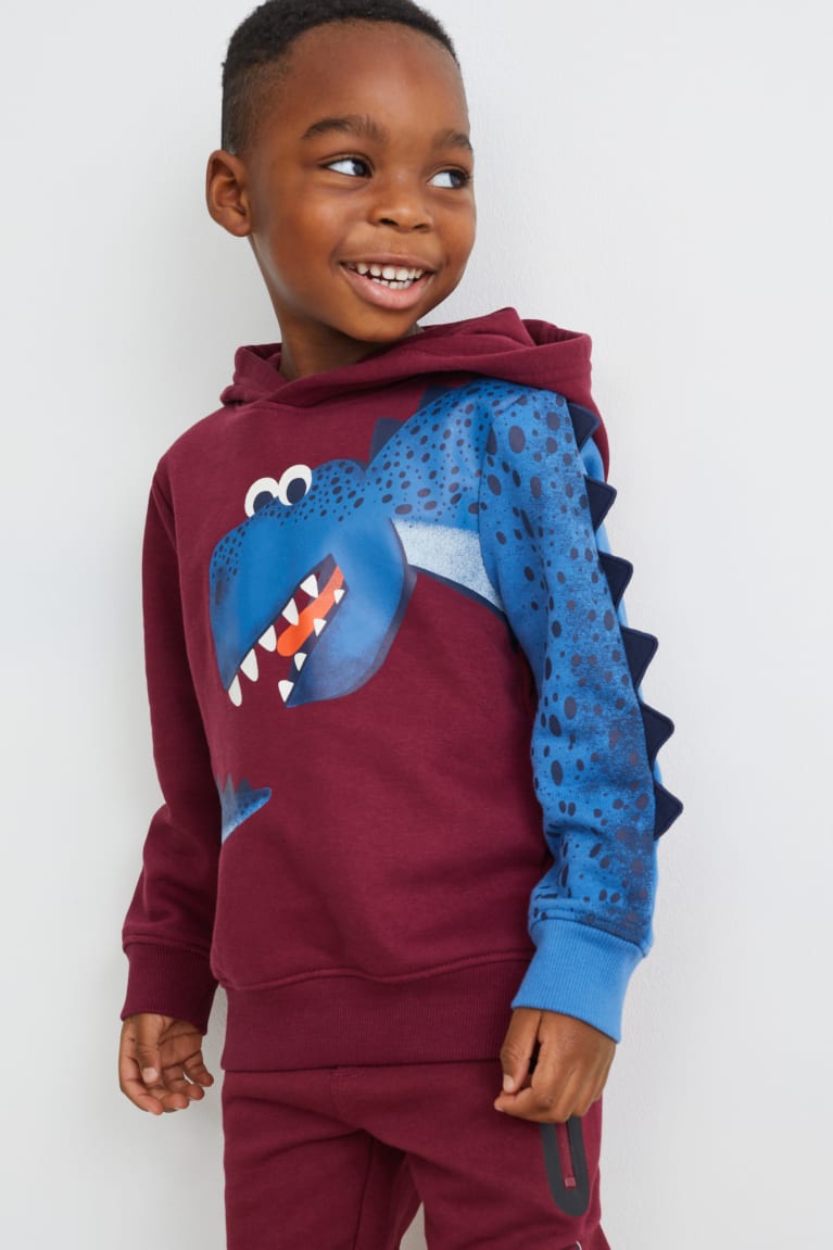 C&A Multipack Of 2 Dinosaur And Long Sleeve Bordeaux | 0146-SKNDC