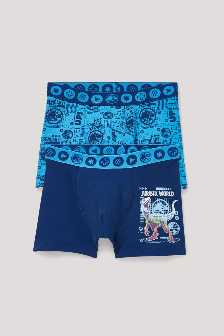 C&A Multipack Of 2 Jurassic World Boxer Organic Cotone Blu Chiaro | 2450-IDTXR