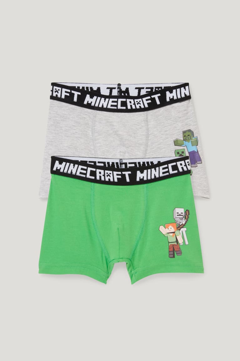 C&A Multipack Of 2 Minecraft Boxer Verdi Chiaro | 1854-YOSVT