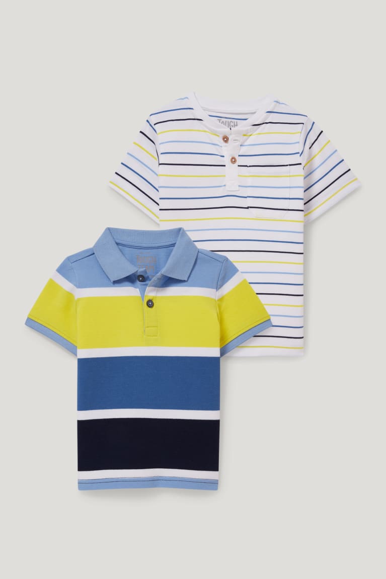 C&A Multipack Of 2 Polo And Sleeve A Strisce Blu | 2089-QTAYC