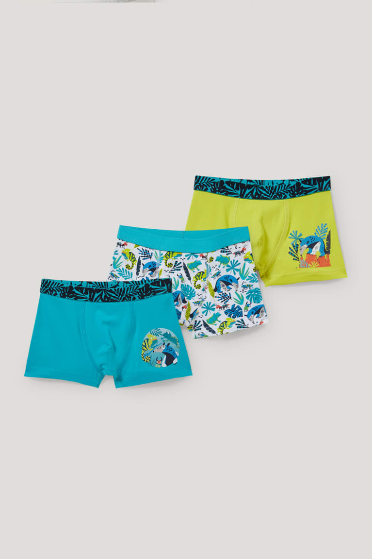 C&A Multipack Of 3 Boxer Organic Cotone Blu | 2407-QZBFP