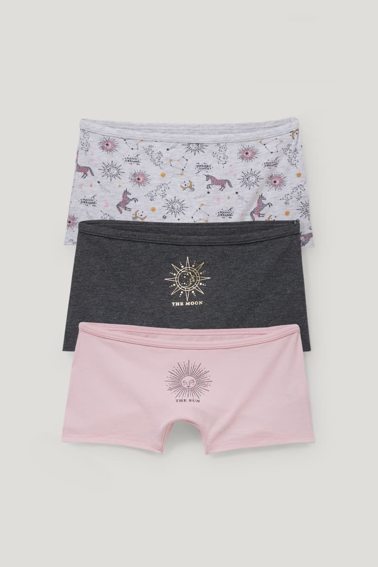 C&A Multipack Of 3 Boxer Organic Cotone Grigie Rosa | 9478-KZALU