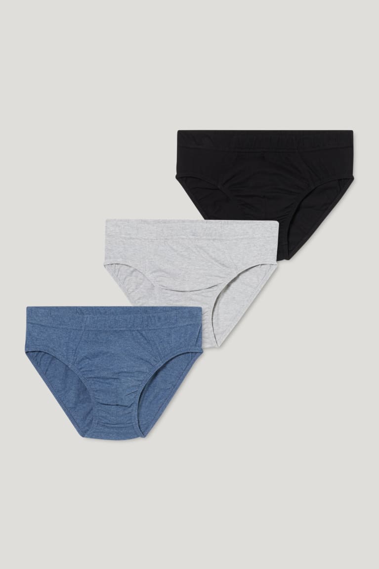 C&A Multipack Of 3 Briefs Organic Cotone Blu Scuro | 2041-GEOIP