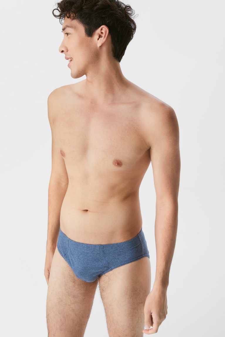 C&A Multipack Of 3 Briefs Organic Cotone Blu Scuro | 2041-GEOIP