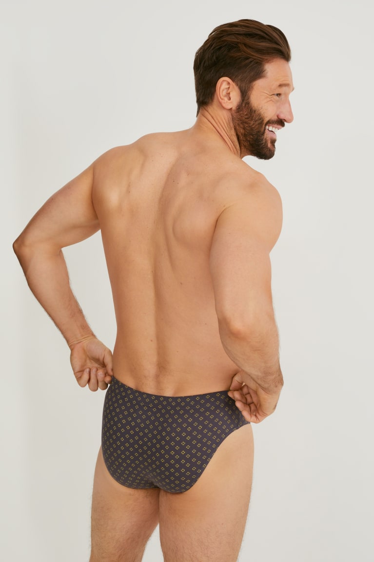 C&A Multipack Of 3 Briefs Organic Cotone Grigie Gialle | 3165-MNRXA