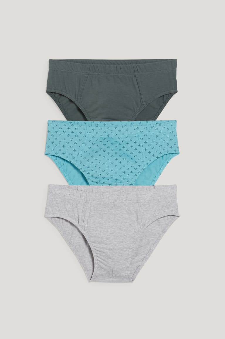 C&A Multipack Of 3 Briefs Organic Cotone Blu Grigie | 4961-CLNXS