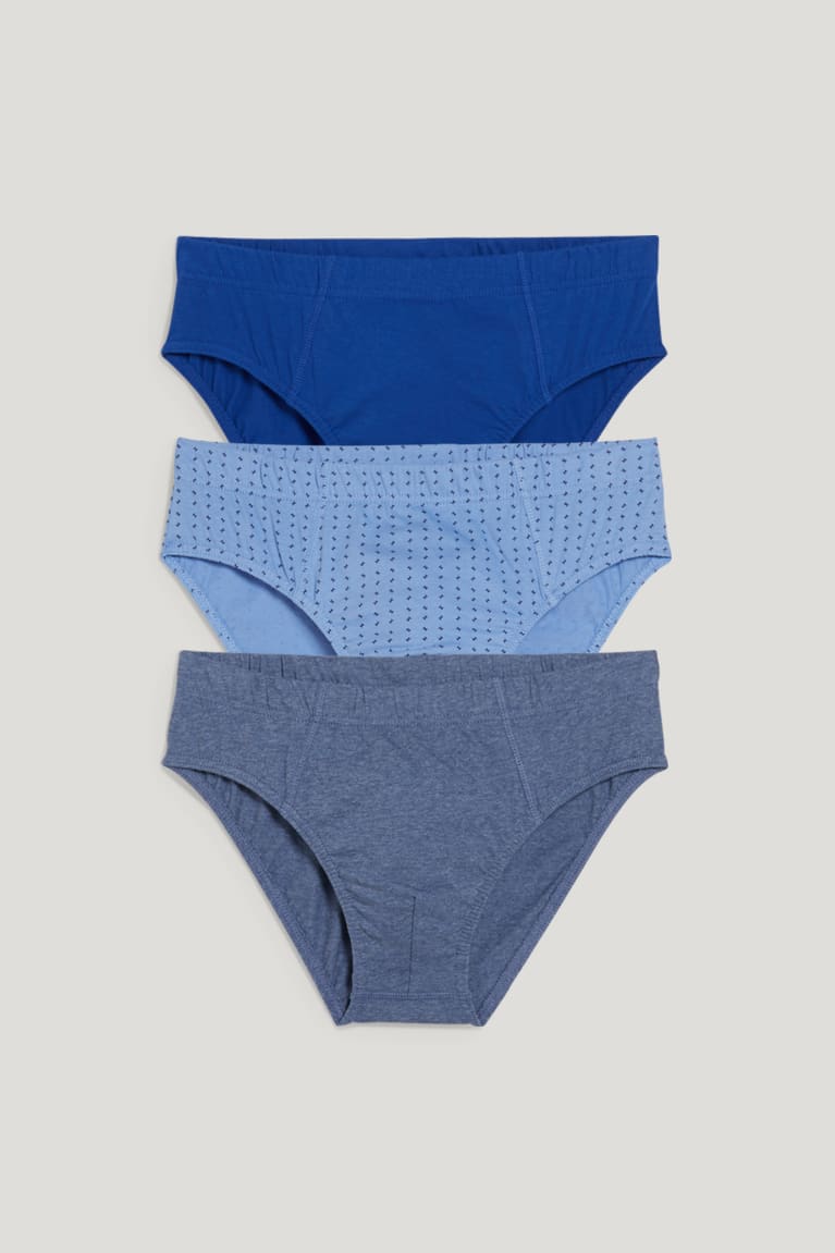 C&A Multipack Of 3 Briefs Organic Cotone Blu | 8429-VWEPM