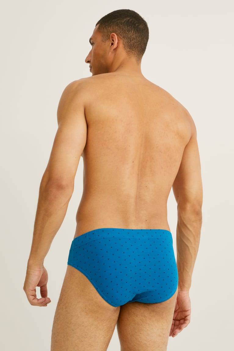 C&A Multipack Of 3 Briefs Organic Cotone Blu | 9087-WXBMR