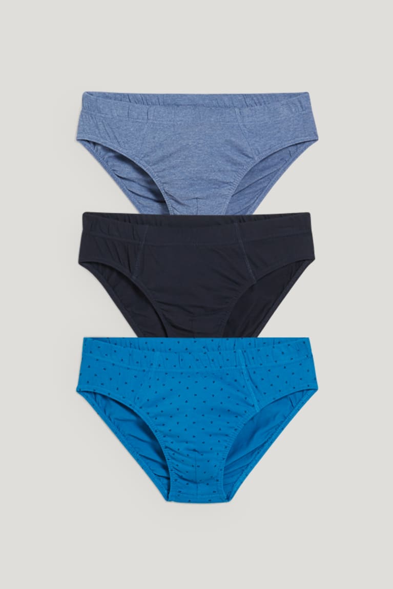 C&A Multipack Of 3 Briefs Organic Cotone Blu | 9087-WXBMR