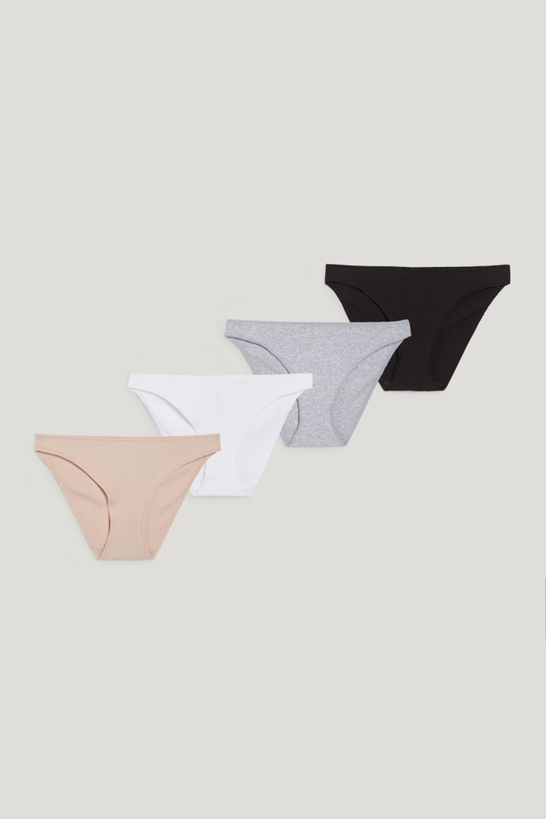 C&A Multipack Of 4 Briefs Nere Bianche | 2508-GAZRS