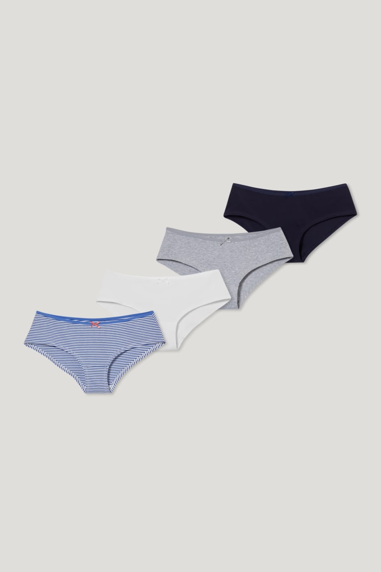 C&A Multipack Of 4 Hipster Briefs Organic Cotone Blu | 4702-MTGBI