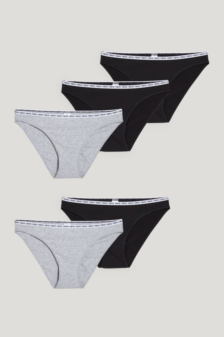 C&A Multipack Of 5 Briefs Nere Grigie | 1207-PUKMF