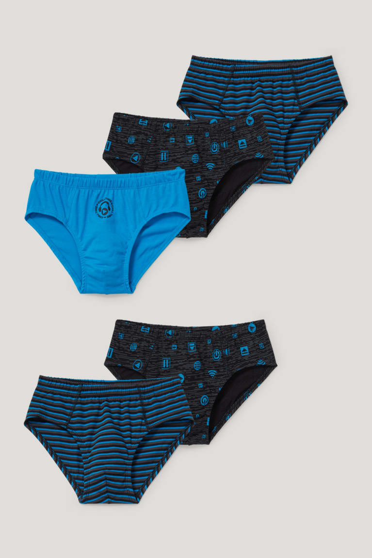 C&A Multipack Of 5 Briefs Organic Cotone Blu | 8637-KSLRN