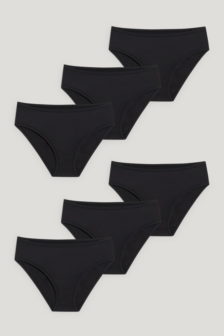 C&A Multipack Of 6 Briefs Lycra® Nere | 0951-VRQCJ