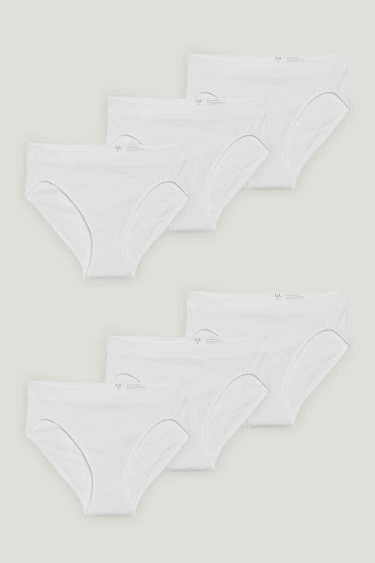 C&A Multipack Of 6 Briefs Seamless Lycra® Bianche | 9528-KXOIZ