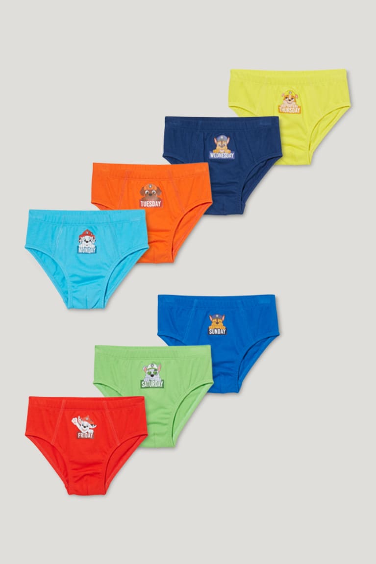 C&A Multipack Of 7 Paw Patrol Briefs Organic Cotone Rosse Gialle | 8916-IMFAU