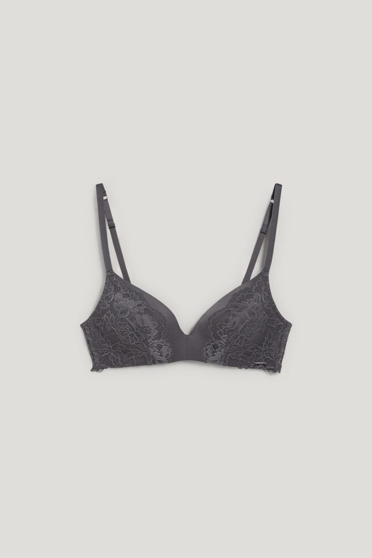 C&A Non-wired Bra Imbottito Grigie Scuro | 7890-XIBJD