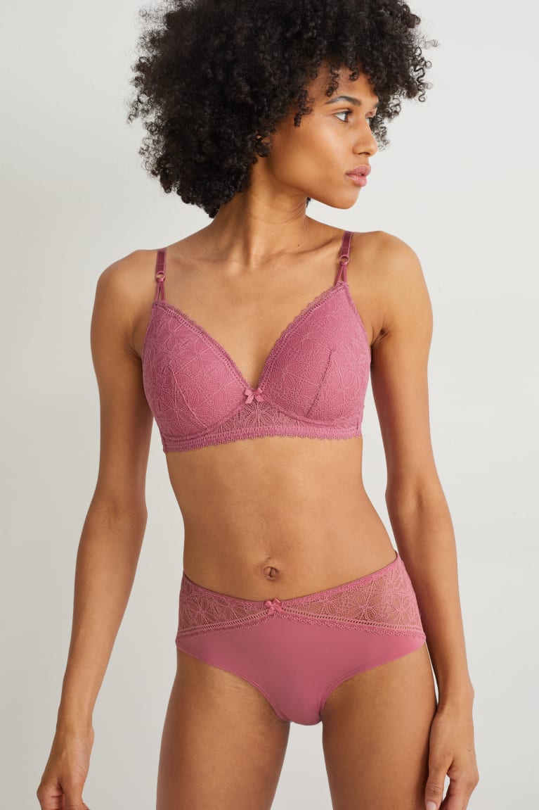 C&A Non-wired Bra Imbottito Lycra® Rosa | 2814-EKIFY