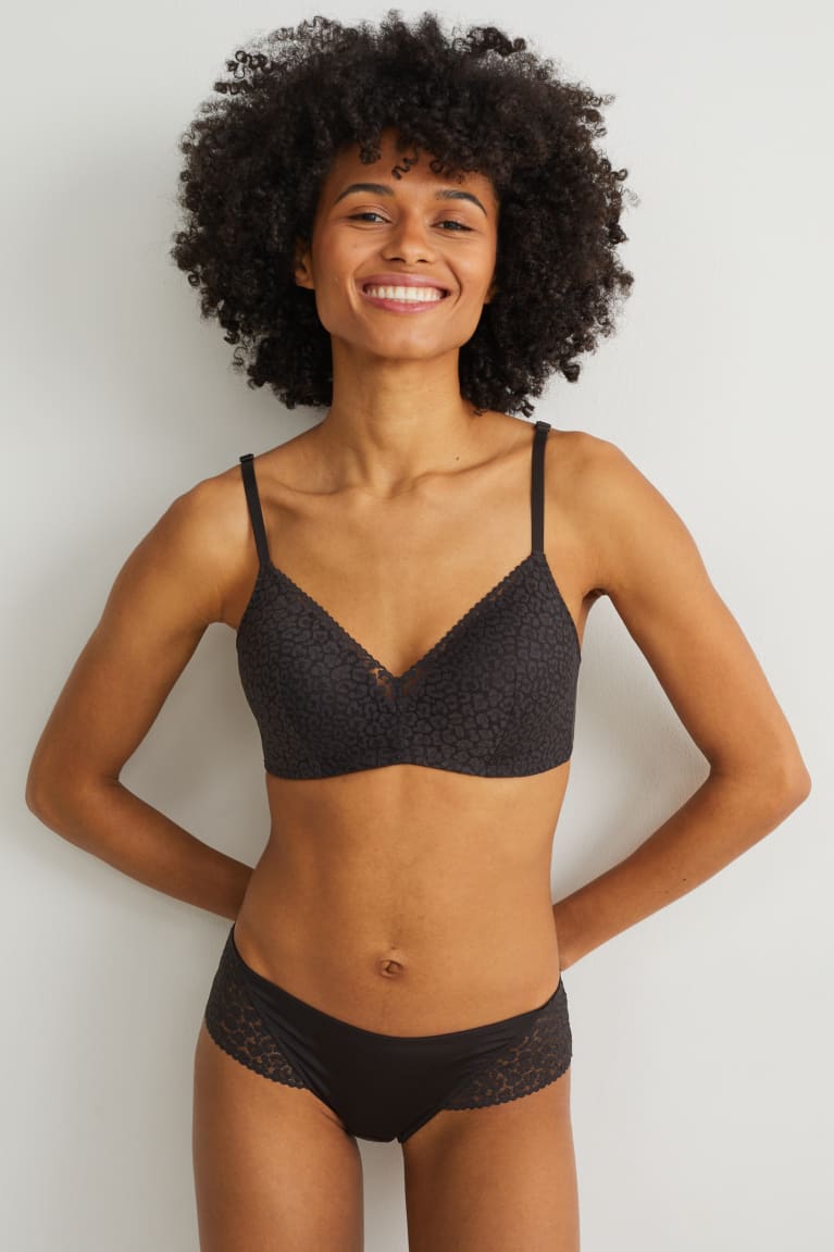 C&A Non-wired Bra Imbottito Nere | 3971-WRLVU