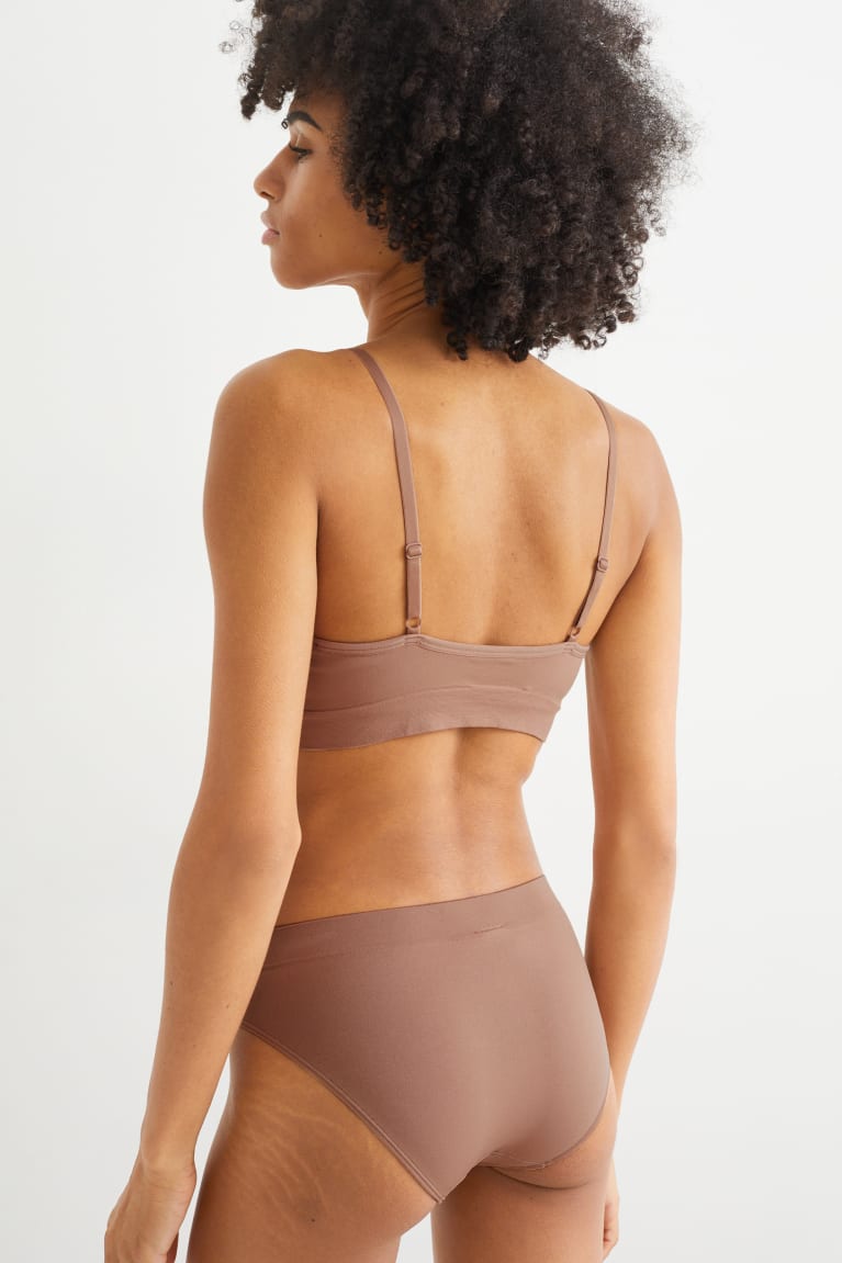 C&A Non-wired Bra Imbottito Seamless Marroni | 7458-OISZV