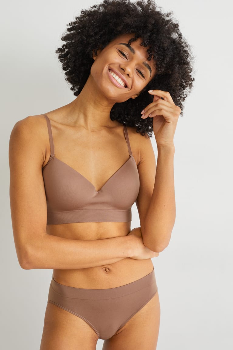 C&A Non-wired Bra Imbottito Seamless Marroni | 7458-OISZV