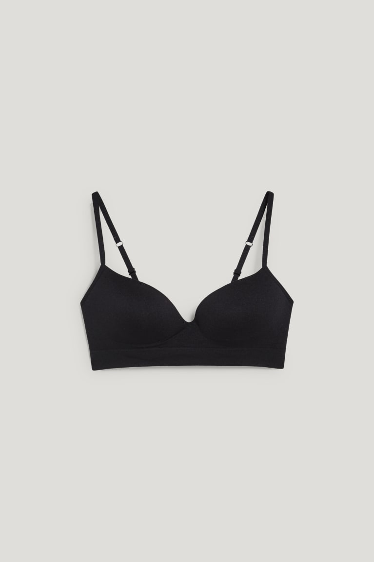 C&A Non-wired Bra Imbottito Seamless Nere | 1542-BCHTS