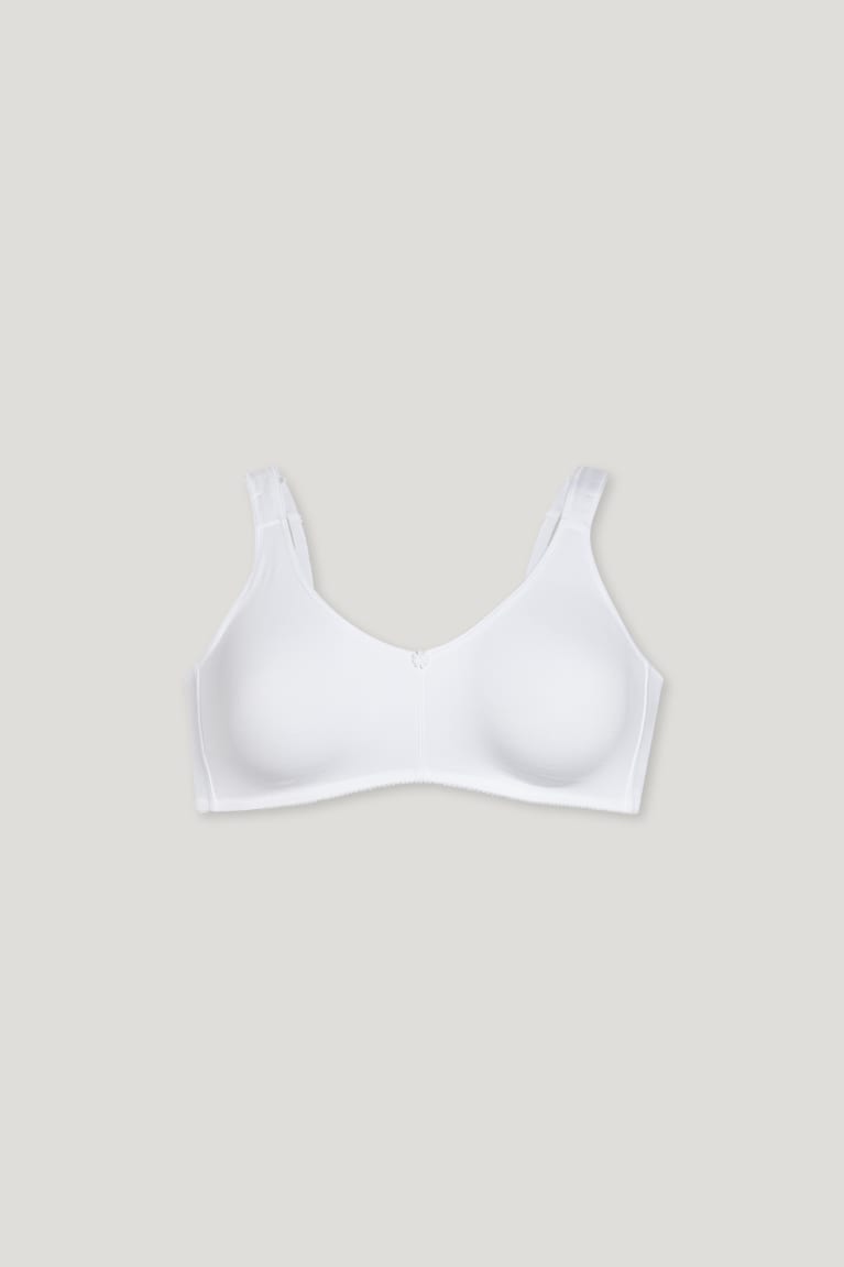 C&A Non-wired Bra Organic Cotone Bianche | 1703-ZUWFD