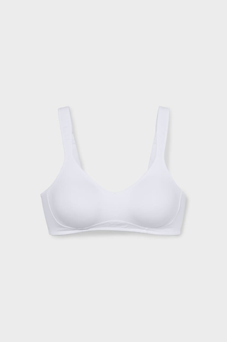 C&A Non-wired Bra Organic Cotone Bianche | 6408-VITEH