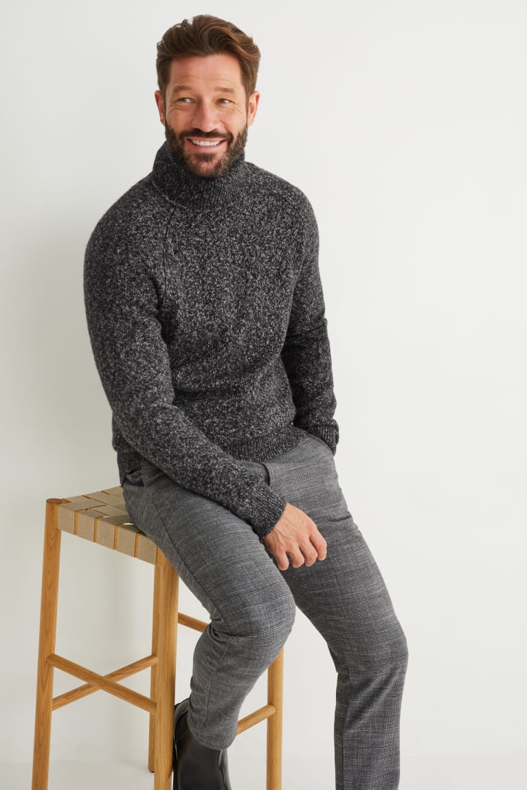 C&A Polo Neck Grigie Scuro | 9043-JQZYP