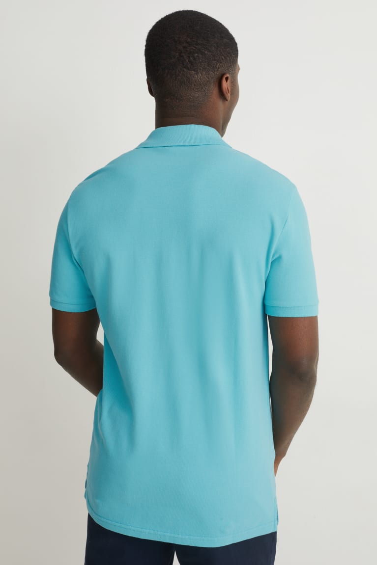 C&A Polo Organic Cotone Verde Acqua | 9031-VMTCY