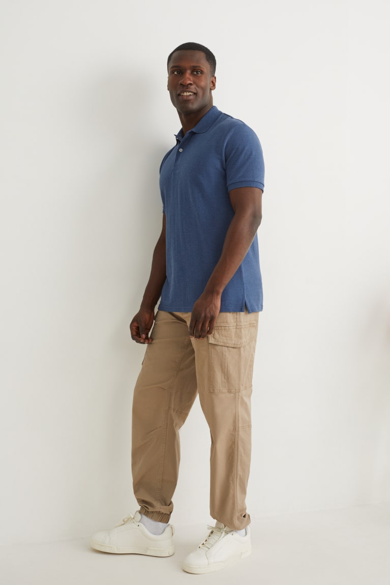 C&A Polo With Organic Cotone Blu Scuro | 6783-QZAWC