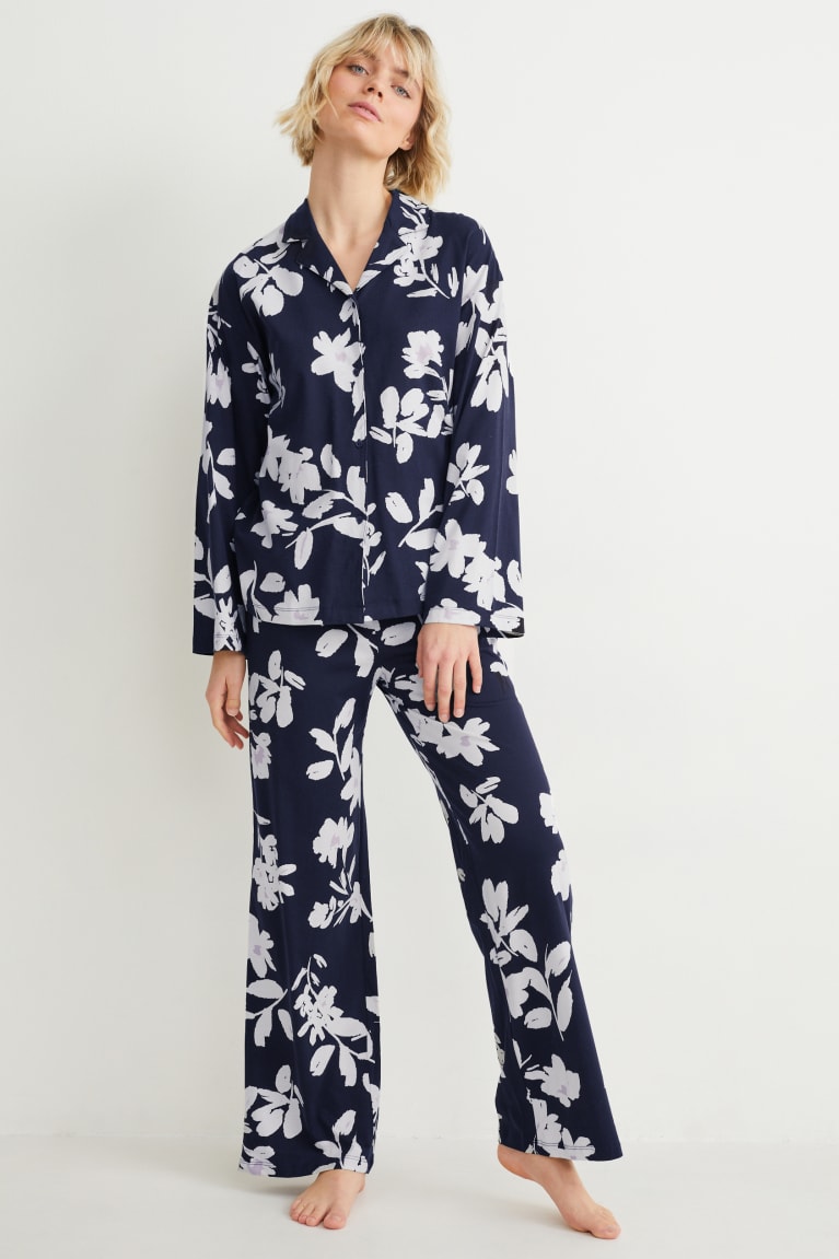 C&A Pyjamas Floral Blu Scuro | 4259-RSLAN