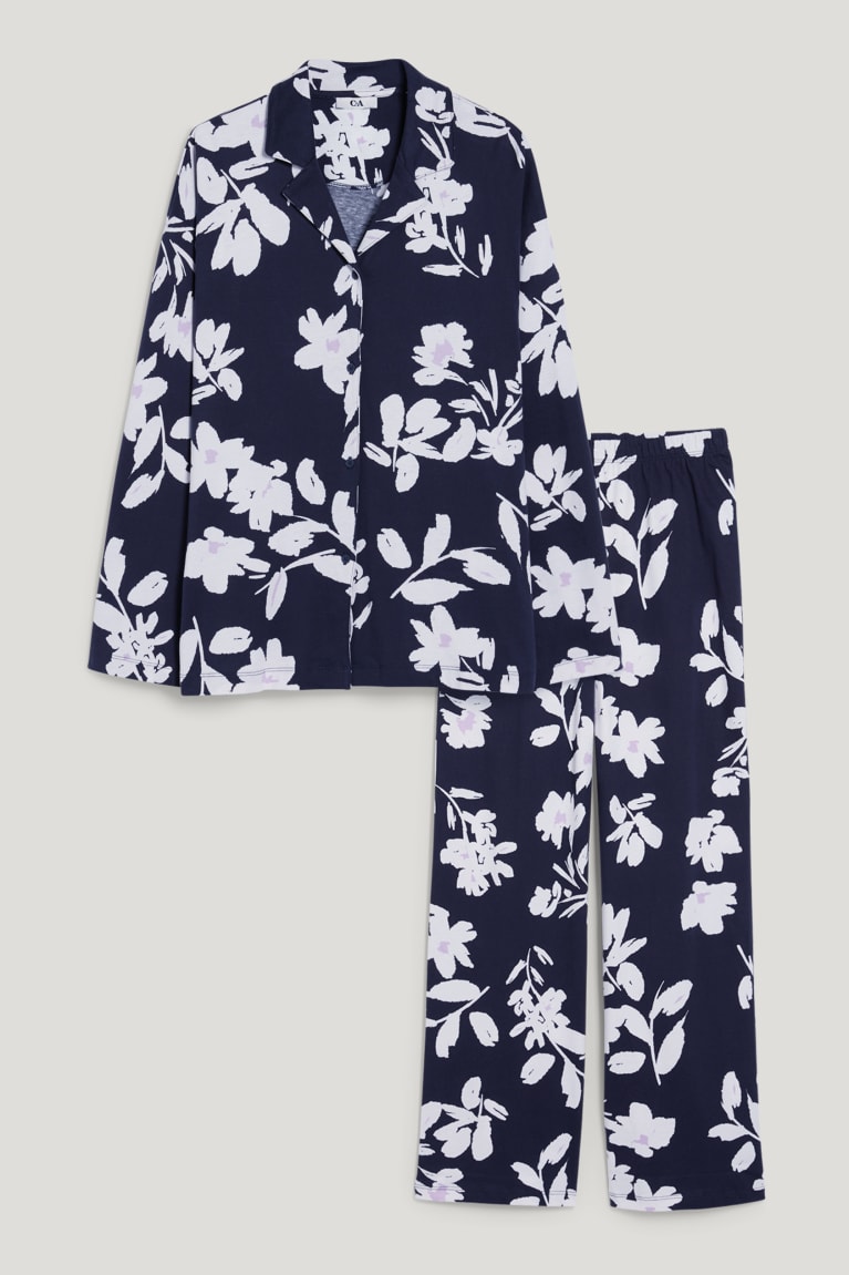 C&A Pyjamas Floral Blu Scuro | 4259-RSLAN