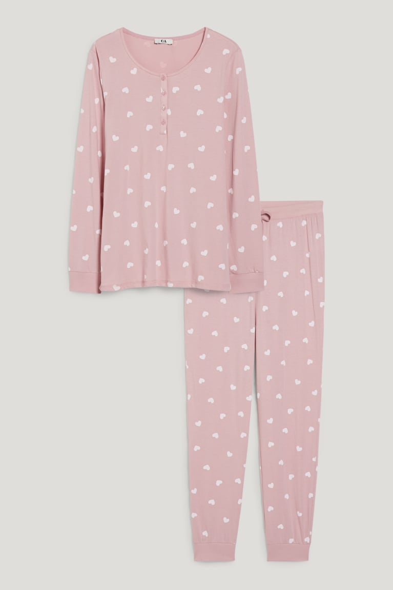 C&A Pyjamas Patterned Rosa | 6793-UPRVX