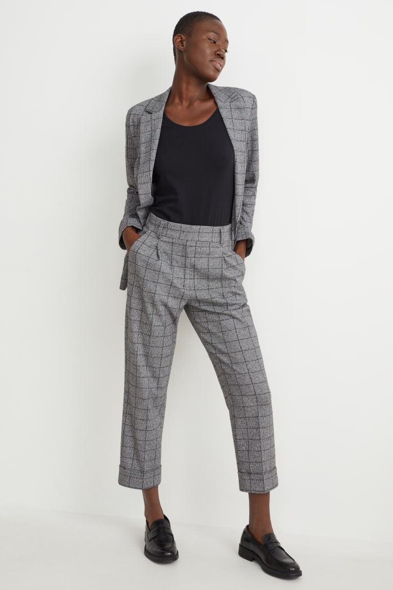 C&A Relaxed Fit Check Grigie Nere | 4280-YLTWD