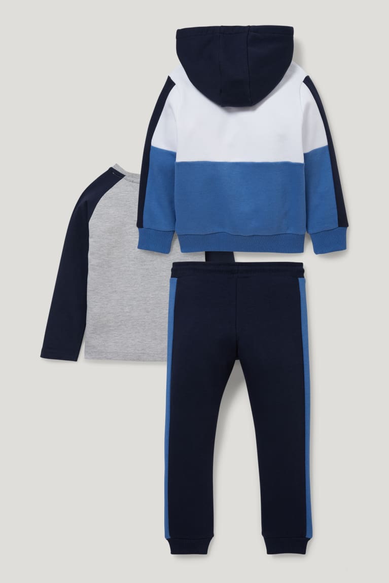 C&A Set, Long Sleeve And Joggers 3 Piece Blu Scuro | 5183-OCIQR