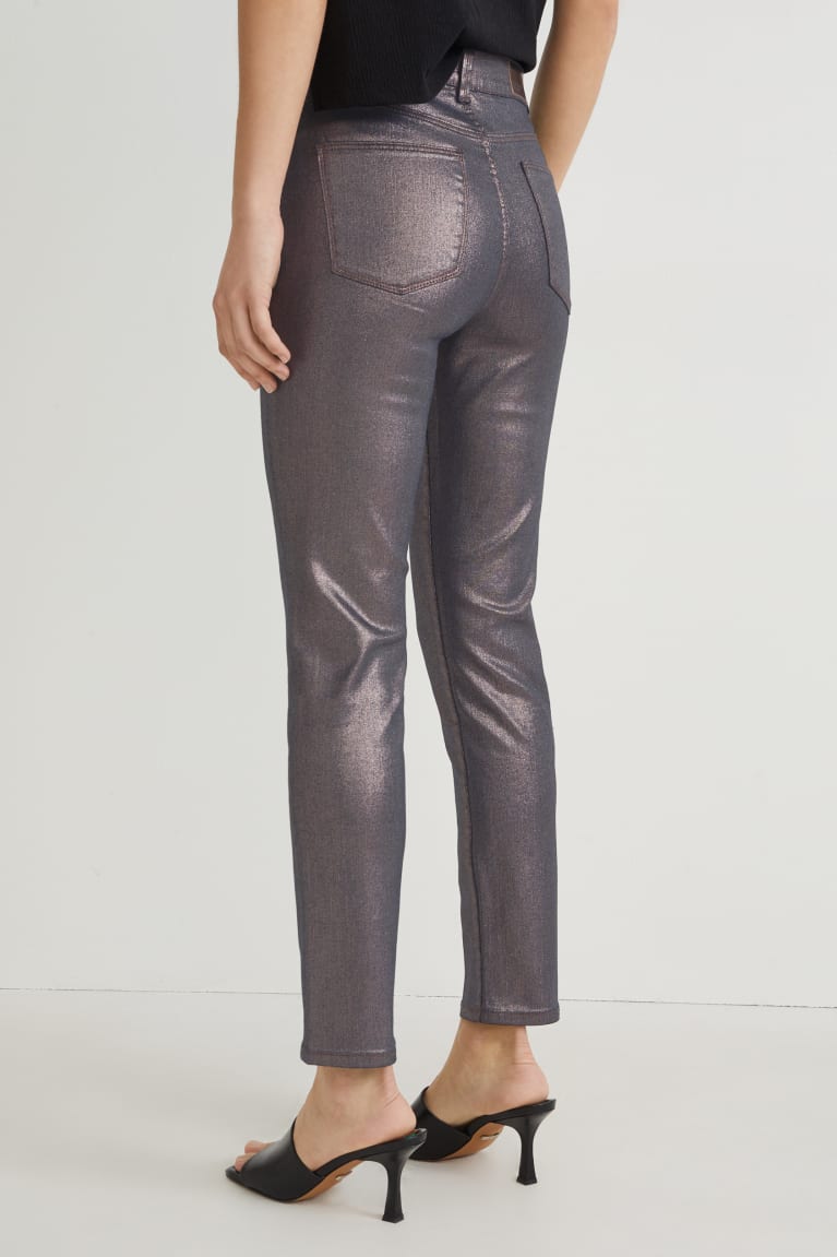 C&A Slim High Vita Lycra® Shiny Marroni | 7268-FUAJV