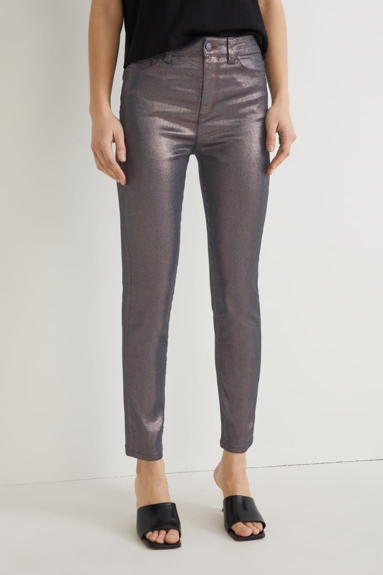 C&A Slim High Vita Lycra® Shiny Marroni | 7268-FUAJV