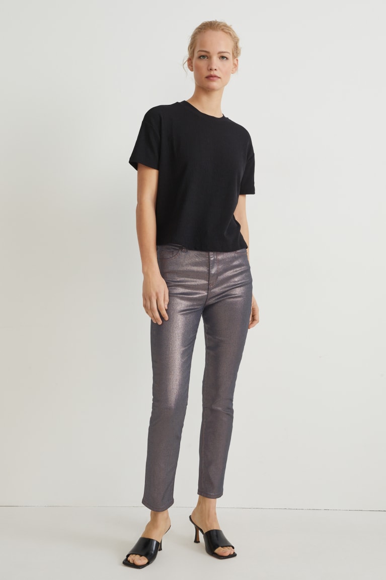 C&A Slim High Vita Lycra® Shiny Marroni | 7268-FUAJV