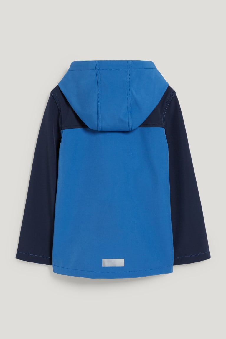 C&A Softshell With Hood Blu Scuro | 8460-MNRCY