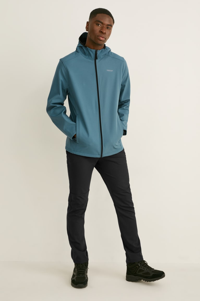 C&A Softshell With Hood Petrol | 0893-XSOWK