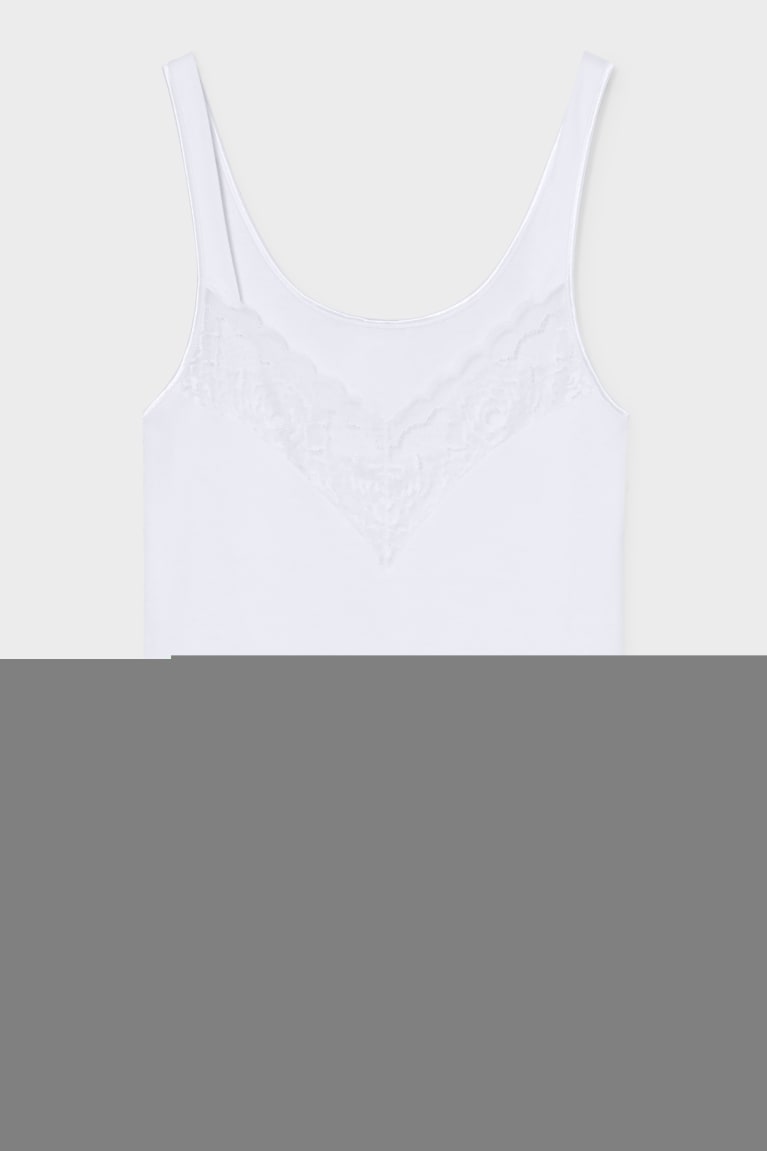 C&A Speidel Camisole Organic Cotone Bianche | 4658-LSYDQ