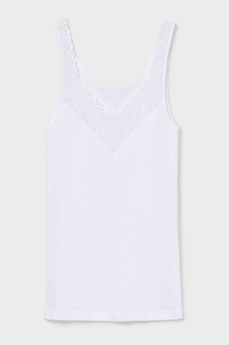 C&A Speidel Camisole Organic Cotone Bianche | 6807-FEGHB