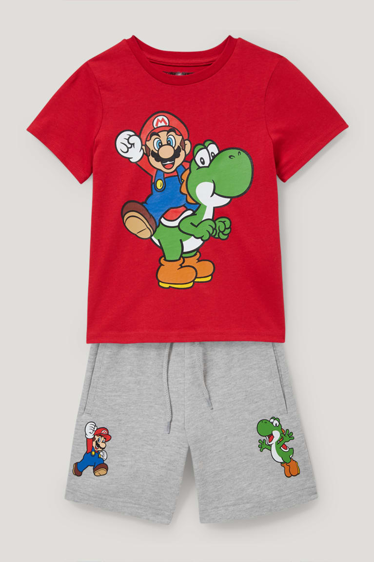 C&A Super Mario Set Sleeve And Sweat 2 Piece Rosse | 3459-UYOHV