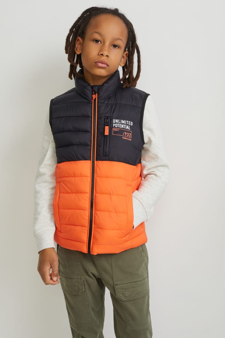 C&A Trapuntato Gilet Recycled Arancioni | 8971-TMEDP