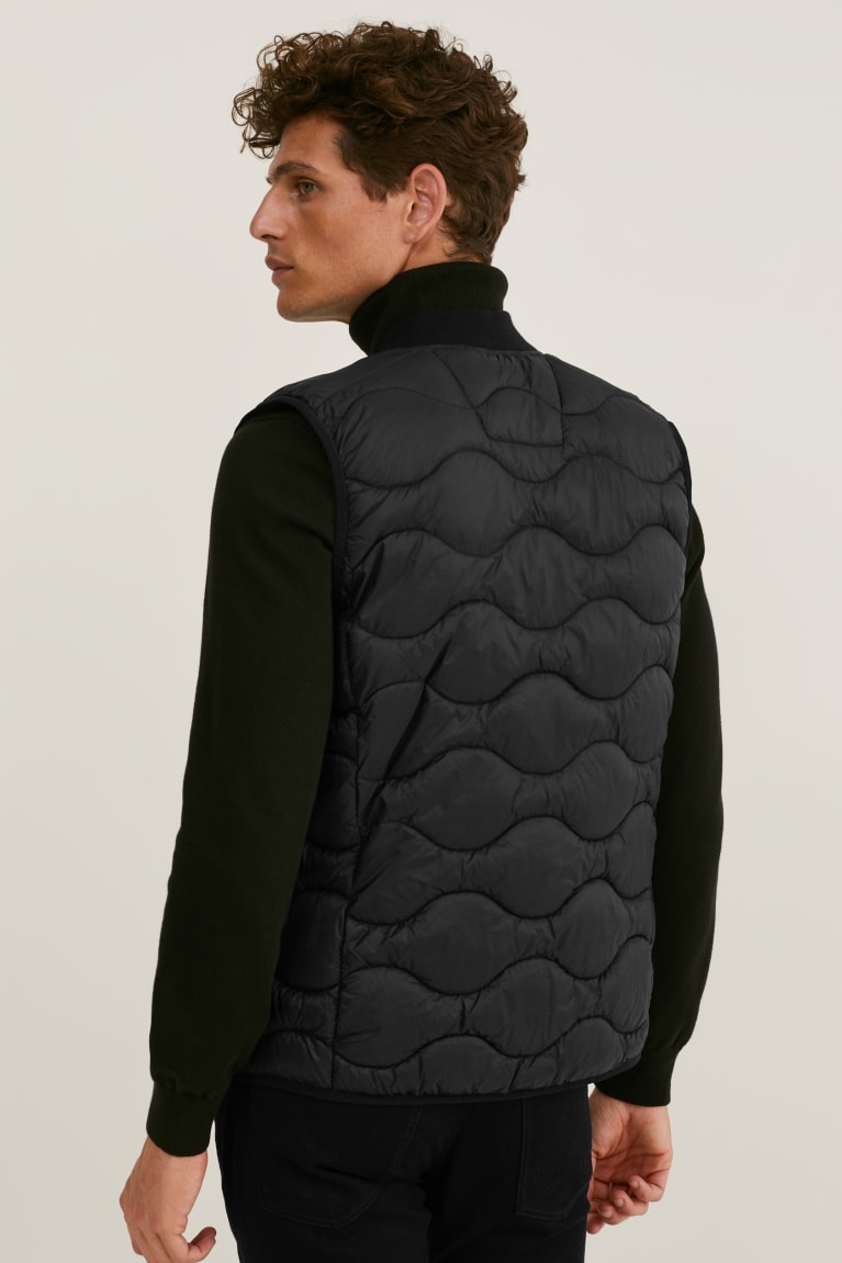 C&A Trapuntato Gilet Recycled Nere | 4239-YVZIF