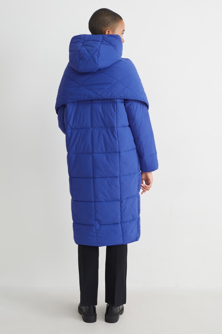 C&A Trapuntato With Hood Recycled Blu | 4371-GXEDS