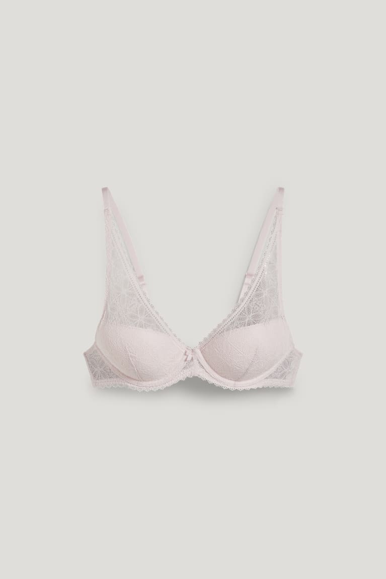 C&A Underwire Bra Demi Imbottito Lycra® Rosa | 5829-LDCGY