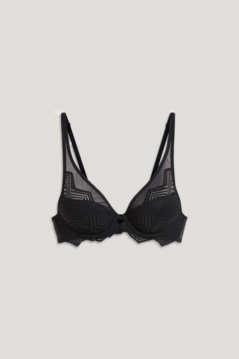 C&A Underwire Bra Demi Imbottito Nere | 8759-HCBQV