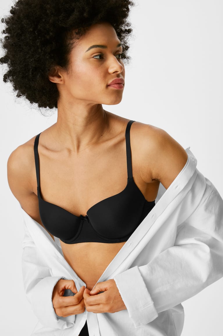 C&A Underwire Bra Full Coverage Imbottito Nere | 2169-WPCIG